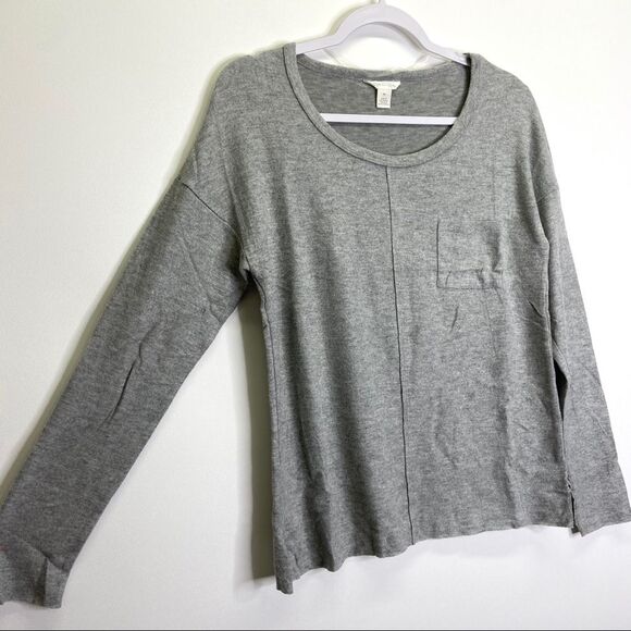 Caslon Grey Brushed Soft Knit Long Sleeve Top XS NEW - Picture 4 of 11